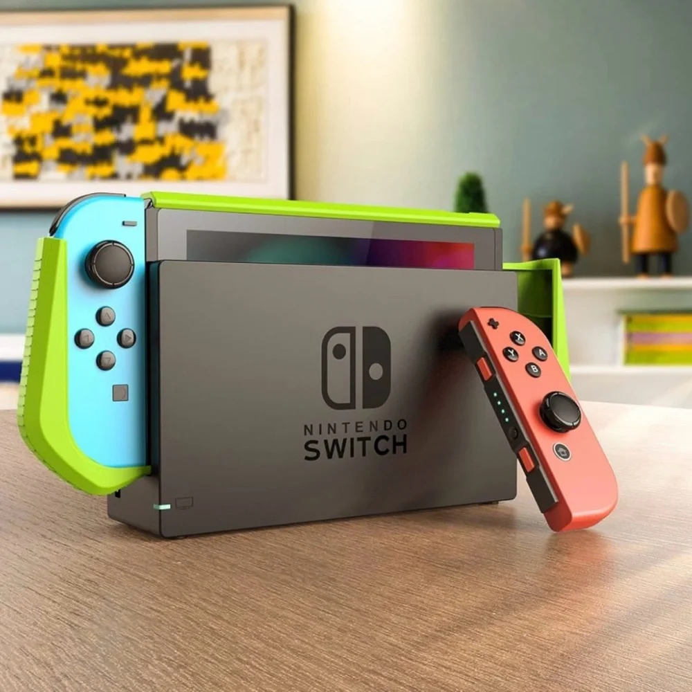 Nintendo Switch Grip Case + Tempered Screen Protector & Soft Silicon Thumb Cover